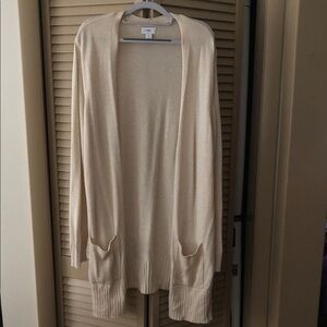 Old Navy Cream Open-Front Cardigan